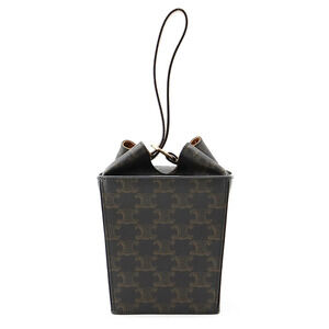Celine Triomphe Strap Handbag Leather Bag